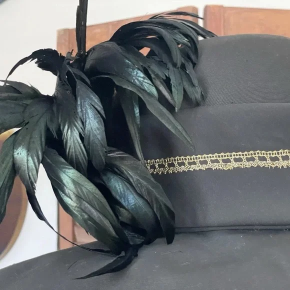 Suzanne Couture Millinery NY, Dark Green Formal Hat with  display picture 3